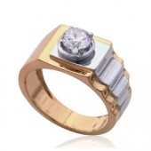Beautifully Crafted Diamond Mens Ring with Certified Diamonds in 18k Yellow Gold - GR0071P